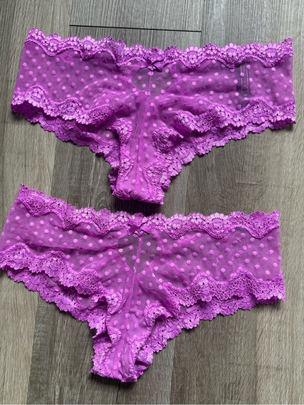 Victoria's Secret Sheer Dot Lace panties (2 pair)